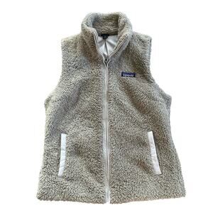 Vintage PATAGONIA Vest Fleece Sleeveless Sherpa Beige Outdoor Size Medium